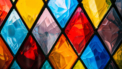 Kaleidoscope Vision: Abstract Stained Glass Geometry