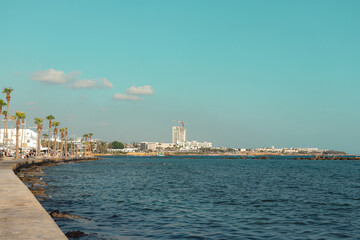 Fototapeta premium Paphos walkable Harbor and port coast view