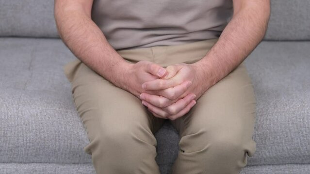 Close up on the hands of the stress