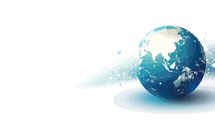 Graphic globe vector illustration with copy space