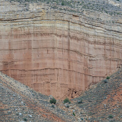PAISAJE ARIDO DENOMINADO LA  RAMBLA DE BARRACHINA. TERUEL. ARAGÓN. ESPAÑA. EUROPA