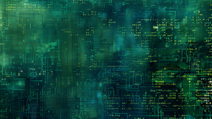 Futuristic Frame: High Tech Pattern for Poster Border