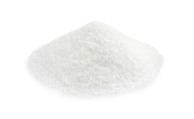 Fototapeta na wymiar Pile of granulated sugar isolated on white