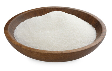 Fototapeta na wymiar Granulated sugar in bowl isolated on white