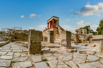 Knossos Palace Archeological Site Crete Greece Ancient Greek Temple