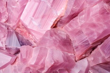 Abstract closeup of a pink quartz stone ideal for banner designs. Concept Gemstone Macro Photography, Crystal Banner Design, Pink Quartz Close-up, Abstract Mineral Texture