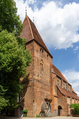 Fototapeta premium Rehna Monastery in Mecklenburg-Vorpommern, Germany. Brick, Gothic Church.