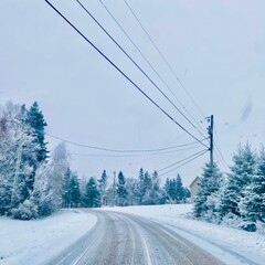 road in the snow