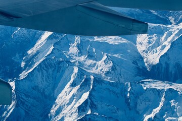 flying over mountains