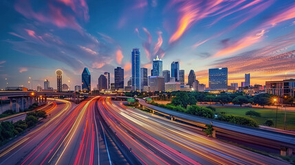 Fototapeta premium city light road.