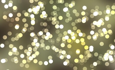 Green digital creative twinkle circle abstract background with bokeh