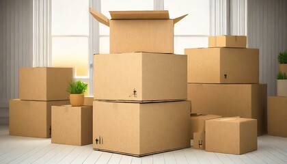 引っ越しと段ボール箱