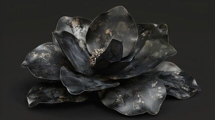 3D render of a dark flower 