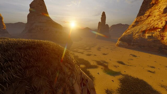Arid and desolate desert Gobi Desert