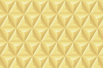 Abstract 3D geometric backgrounds. 3D gold shapes templates. Templates for banner, cover, poster, postcard. Optical 3D art.