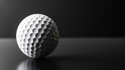 Golf ball no text on a black background, metallic gradient People playing golf 