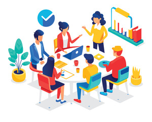 APP devs concept. Develop UI and UX designs for mobile applications. Brainstorm UI and UX design. Discuss with the senior development team. set flat vector modern illustration