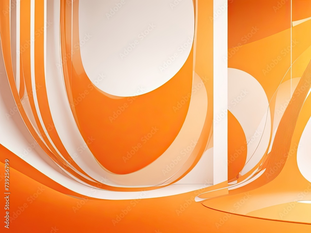 Poster abstract smooth orange backdrop layout for a business report using a designstudioroom site template