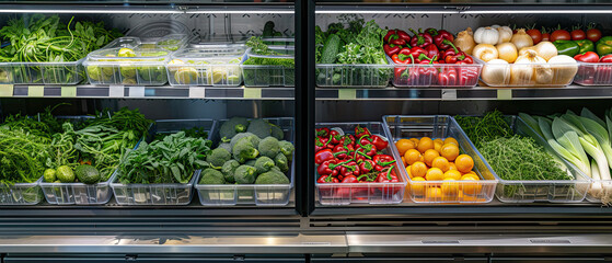 Different varieties of fresh vegetables in local markets, super shops. AI Generated