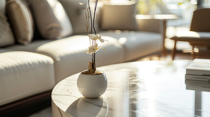 close up of a living room table