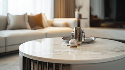 close up of a living room table