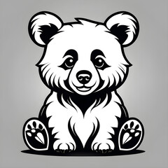Fototapeta premium Expressions of Innocence: Capturing the Charm of Bear Cub Faces.(Generative AI)