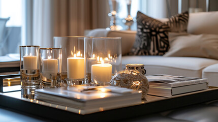living room table setting