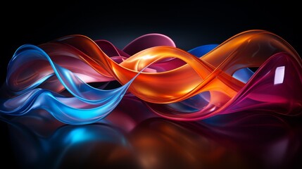 Long exposure of a light trail in a dark room, swirling patterns of colors, abstract and dynamic, emphasizing movement and fluidity, Photorealistic, a