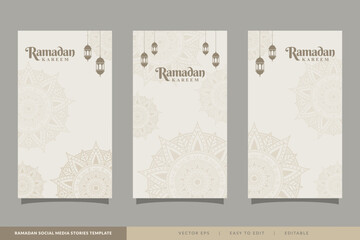 Islamic Ramadan Vertical social media stories background template collections