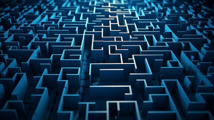 Obraz premium Aerial view of maze, abstract maze for background