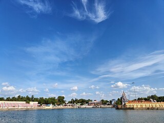 Fototapeta premium Beautiful View of Arulmigu Thiyaagaraaja Swaamy Temple in Thiruvarur, Tamil Nadu, India