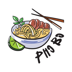 Vector logo of Pho Bo, Asian fast food