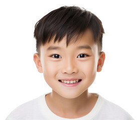 Cheerful Asian boy, cut out