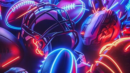 Blurring the line between reality and imagination in neon sports art