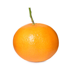 Fresh ripe juicy tangerine isolated on white