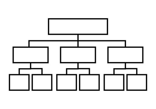 Icono negro de esquema en fondo blanco.