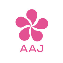 AAJ  logo design template vector. AAJ Business abstract connection vector logo. AAJ icon circle logotype.
