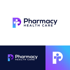 pharmacy logo design icon symbol illustration