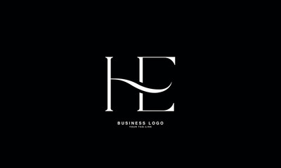 HE, EH, H, E, Abstract Letters Logo Monogram