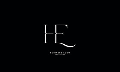 HE, EH, H, E, Abstract Letters Logo Monogram