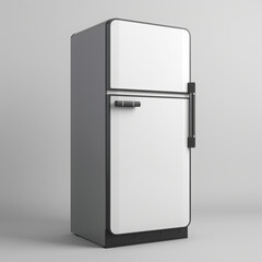 2 door refrigerator White and Black