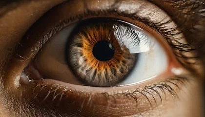 Fotobehang close up of a brown eye © Dan Marsh