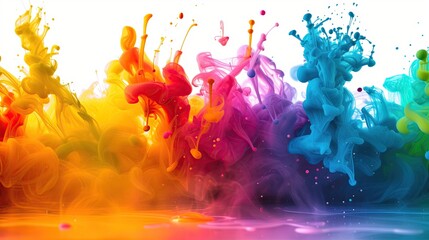 Obraz na płótnie Canvas colorful paint splashes