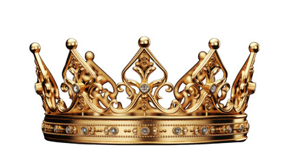 elegant golden crown png / transparent
