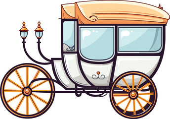 carriage flat design vector illustration