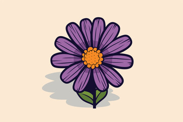 African daisy flower vector design