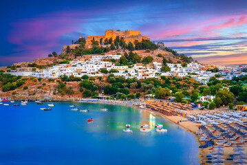 Lindos city on Rhodes island, Greece - 739275793