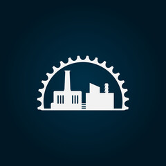 Naklejka premium factory gear services industry Vector icon design illustration 