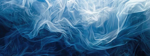 Fotobehang Abstract blue background, wave or veil texture © buraratn
