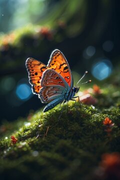 Motyl w akcji: Dynamiczne ujęcie elegancji natury © Przemyslaw